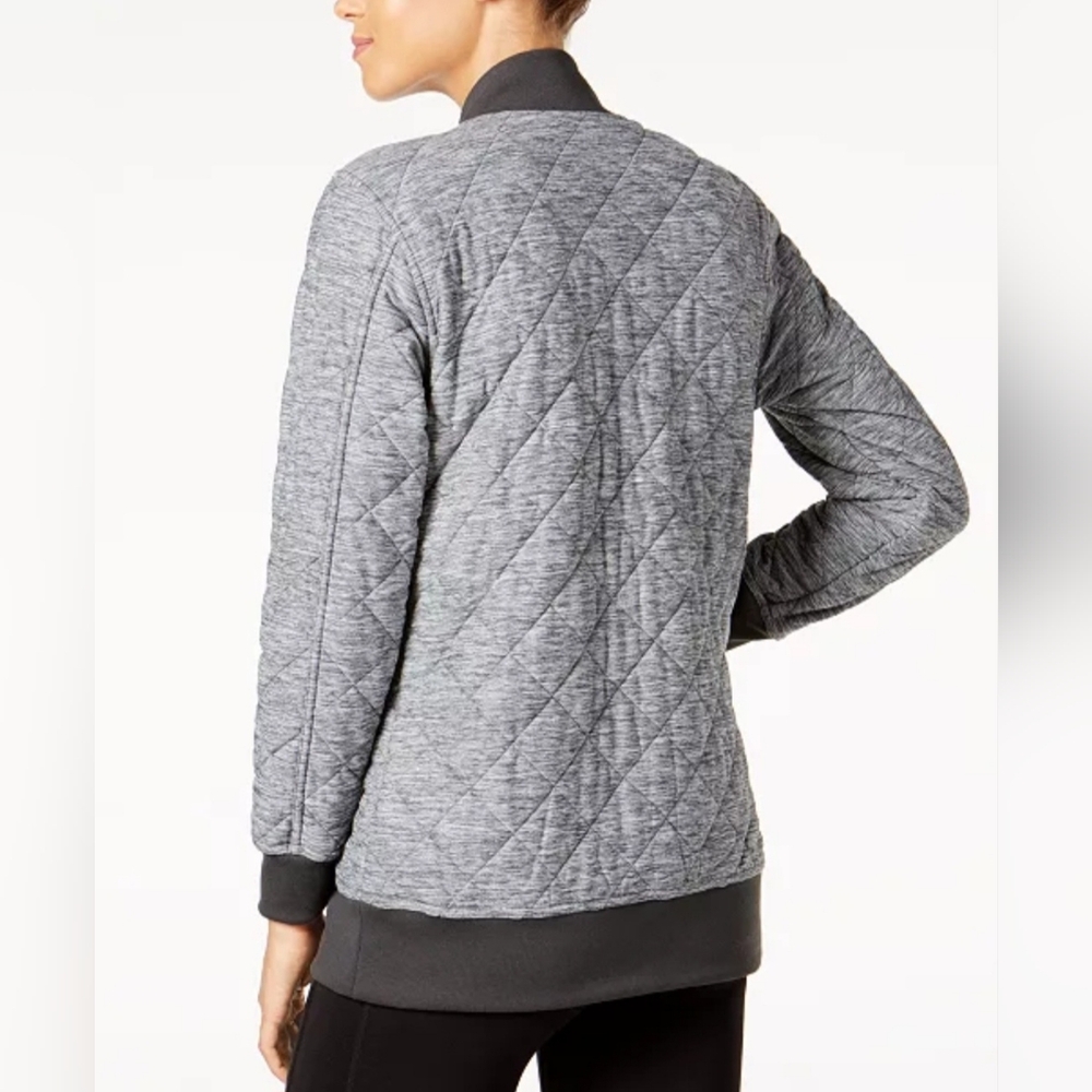 The North Face "Mod Bomber Jacket" Quilted Heather Gray Grey | Women's Size S - Picture 2 of 14